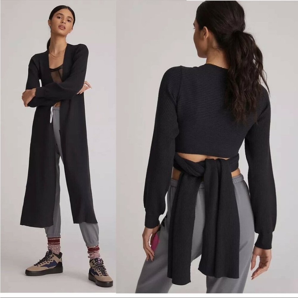 Daily Practice by Anthropologie Duster Cardigan, black size m, NWT